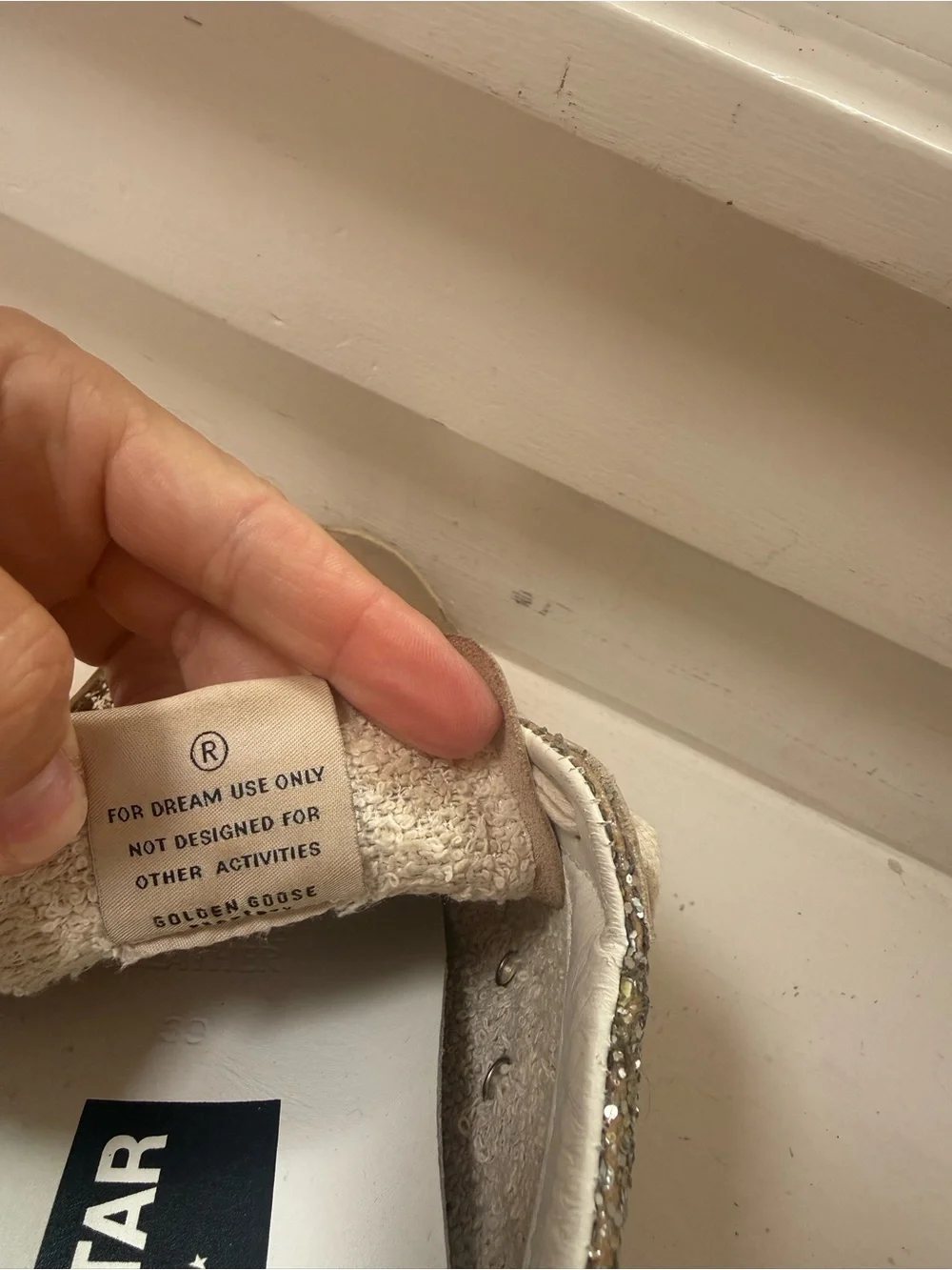 Golden Goose silver glitter